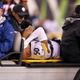 Ryan Shazier, No. 50 of the Pittsburgh Steelers, is carted off the field after an injury during the game against the Cincinnati Bengals at Paul Brown Stadium on Dec. 4, 2017, in Cincinnati.